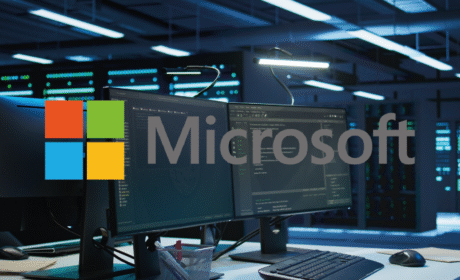 Logotipos de Microsoft, Azure, Power Platform y certificaciones Microsoft sobre fondo tecnológico que representa la formación y desarrollo profesional en tecnologías IT